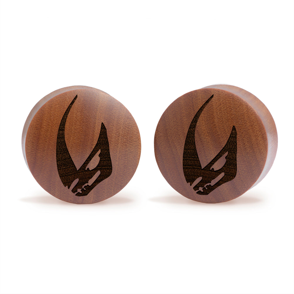 Mudhorn -plug / gauge - Saba Wood | Konvexe Doppelaufgeweitet