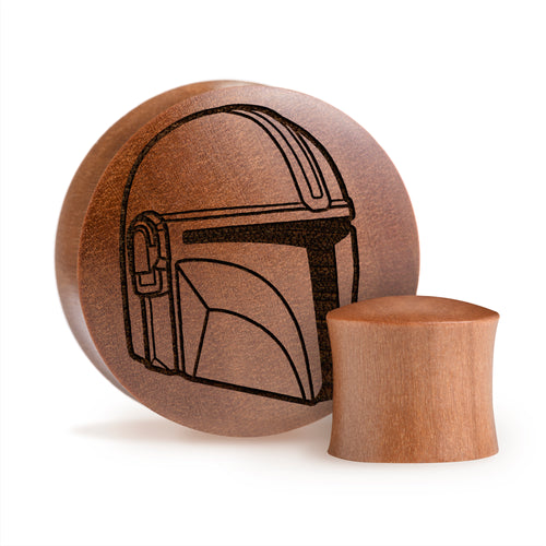 Der Mando -Plug / Gauge - Saba Wood | Konvexe Doppelaufgeweitet