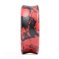 Marble Black & Red Stone Plug / Gauge