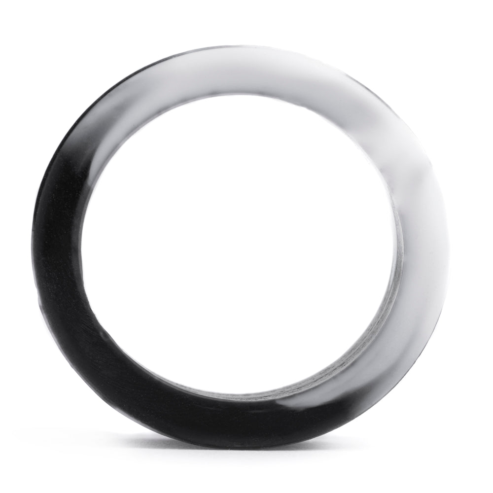 Marble White & Black Silicone Ear Tunnel - Flat Flare Two-Tone Silicone Ear Plugs / Gauges in 00g, 0g, 2g, 4g and more.