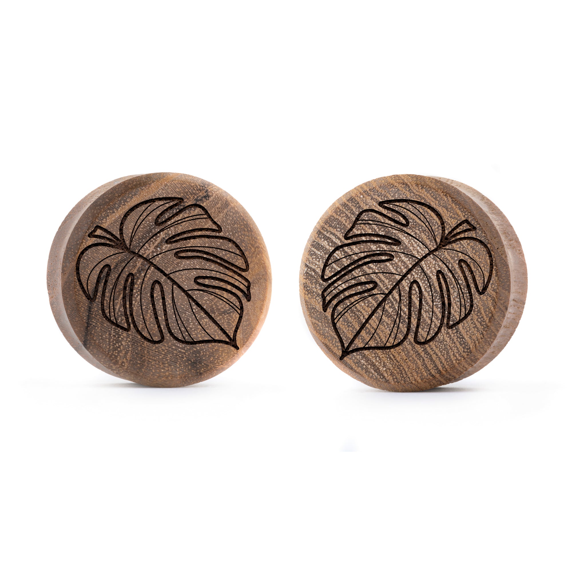 Linienmandala Zier Tattoo Plug / gauge - Saba Wood | Konvexe Doppelaufgeweitet