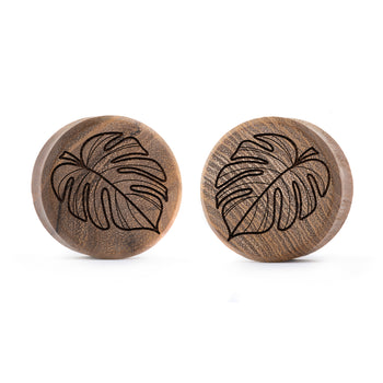 Starburst Mandala Ornamental Tattoo Plug / Gauge - Saba Wood | Flat Faced Double Flare