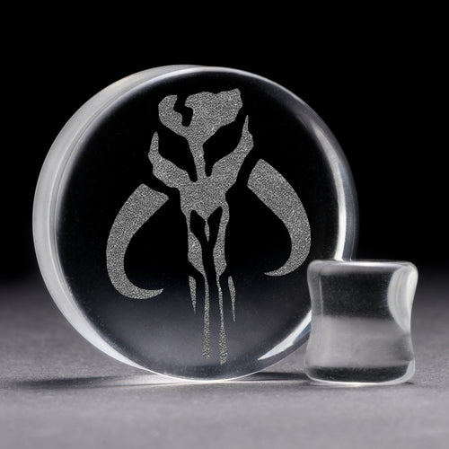Mythosaur Plug - Clear Glass | Flat Faced Double Flare