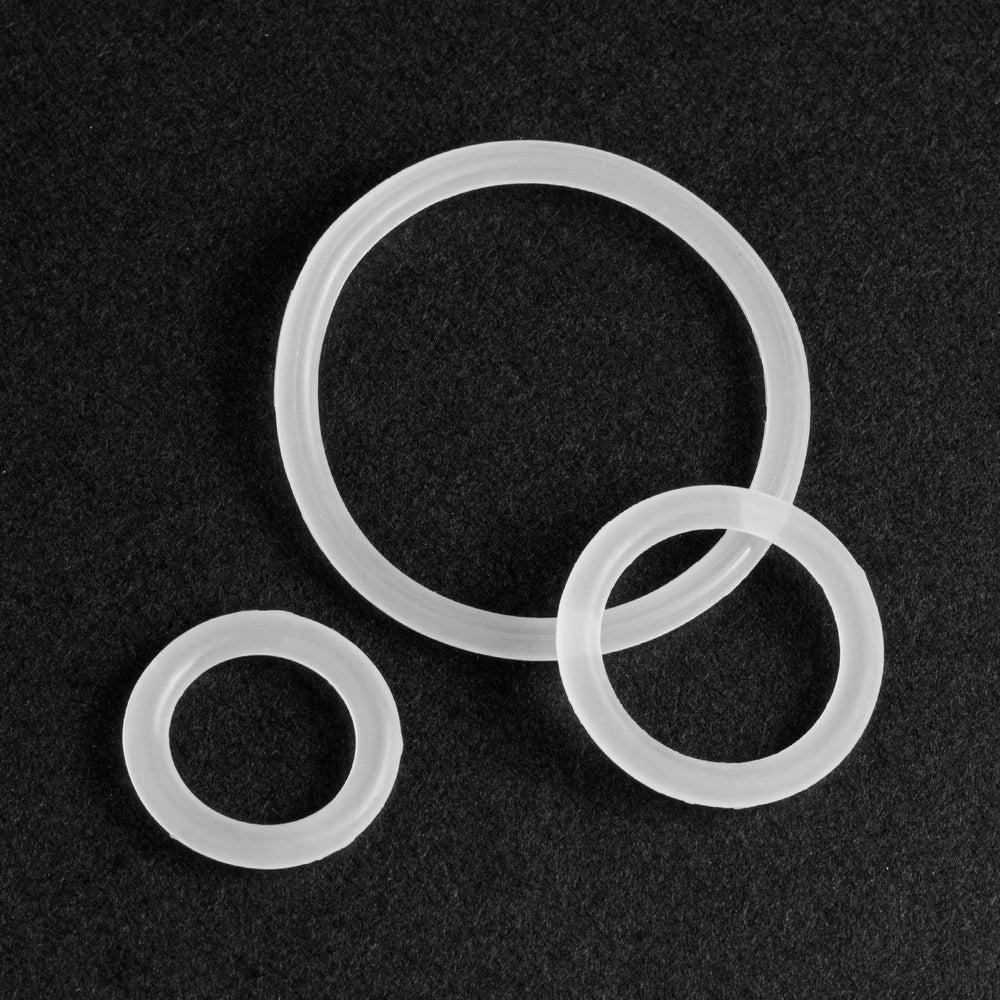 Clear Rubber O Ring - Rubber O Ring / Sizes 13mm - 17/32' - 30mm - 19/32'
