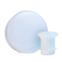 Plug / Gauge en verre opalite simple évasé