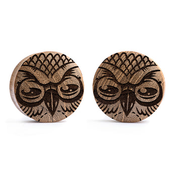Linework Mandala Ornamental Tattoo Plug / Gauge - Saba Wood | Convex Double Flare