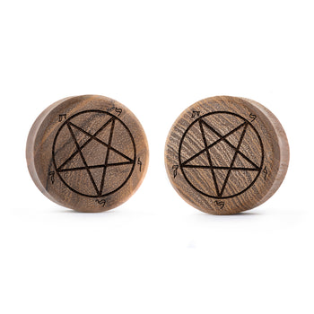 Starburst Mandala Zierstattoo Plug / gauge - klares Glas | Doppelaufgeweitet mit flachem Gesicht