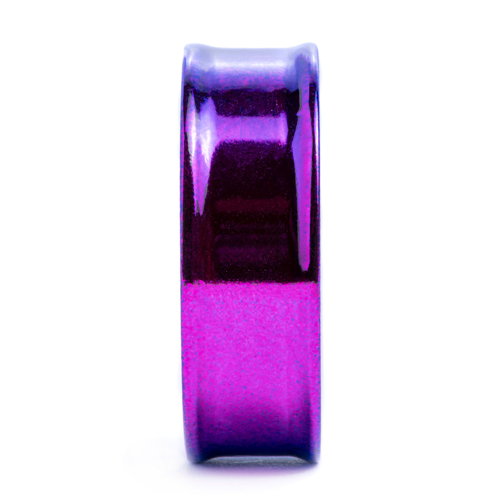 Anodised Purple Acrylic Double Flared Tunnel / Plug / Gauge - Get the look of Anodised Metal Plugs with these Acrylic Tunnels in 6mm (2g) - 32mm (1 1/4") Gauge Sizes