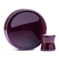 Plug en verre œil de chat violet / jauge
