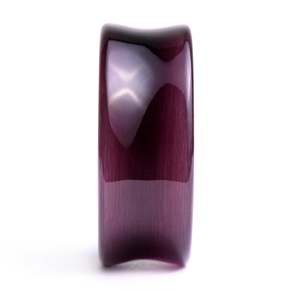 Lila Katzenauge Glas Plug / Gauge