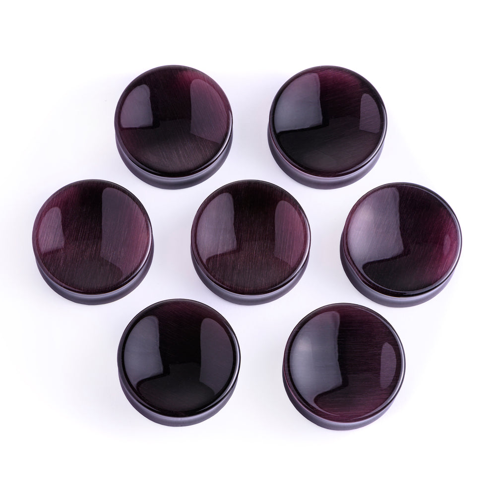 Lila Katzenauge Glas Plug / Gauge