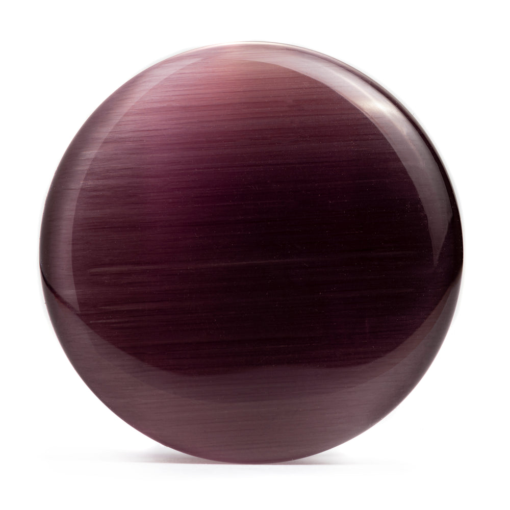 Purple Cats Eye Single Flare Glass Plug / Gauge - Single Flare Ear Plugs / Gauges in 3mm (2g), 20mm (13/16th)