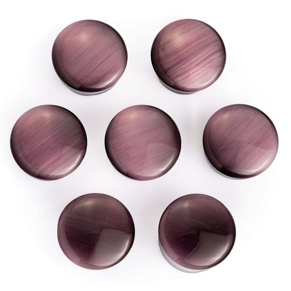Purple Cats Eye Single Flare Glass Plug / Gauge - Single Flare Ear Plugs / Gauges in 3mm (2g), 20mm (13/16th)