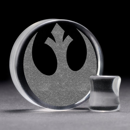 Rebel Alliance Plug - Clear Glass | Flat Faced Double Flare