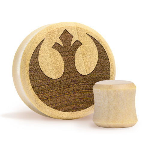Rebel Alliance Plug - Crocodile Wood | Flat Faced Double Flare