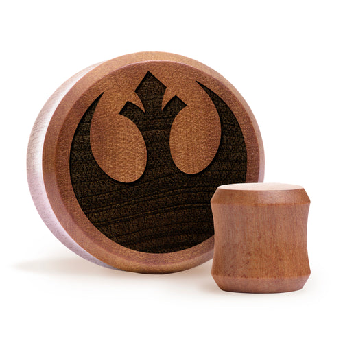 Rebel Alliance Plug - Saba Wood | Flat Faced Double Flare