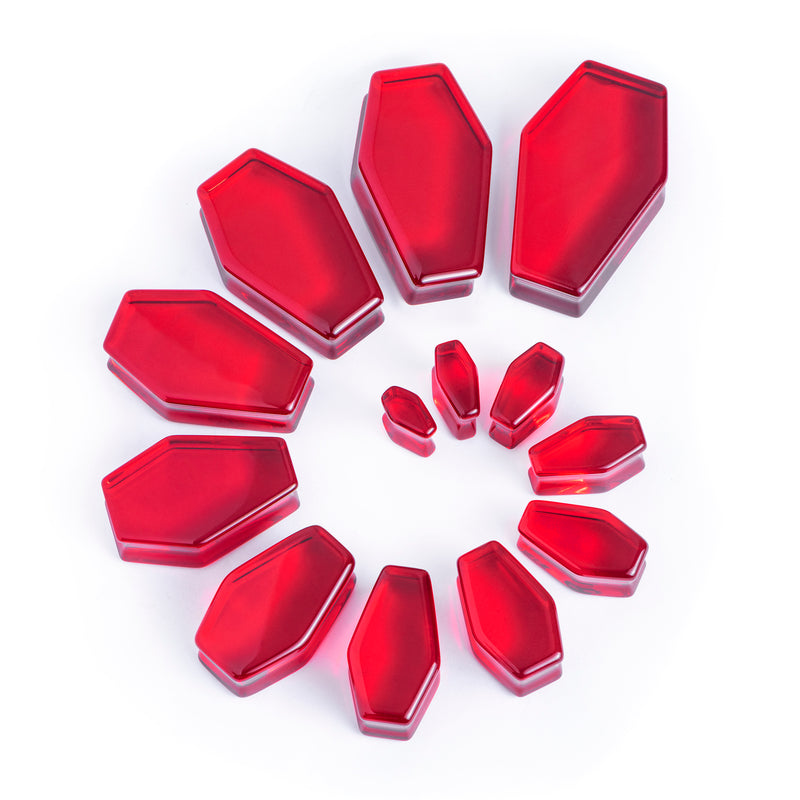 Plug / Gauge Cercueil rouge