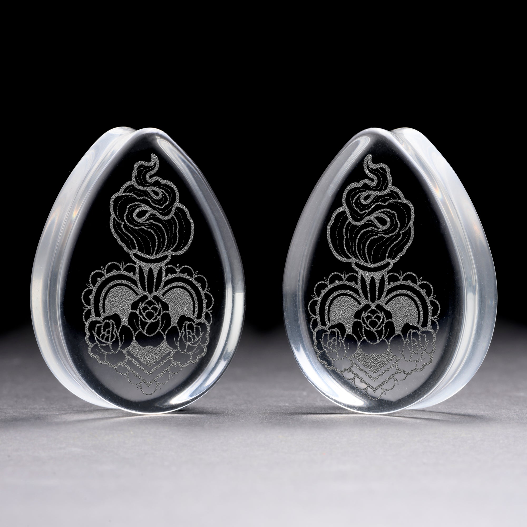 Ohm Plug / Gauge - Saba Wood | Flat Faced Double Flare