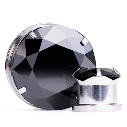 Diamond plug earrings sale