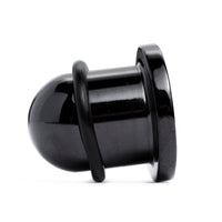 Black Steel Single Flare Ear Stretching Plug / Gauge
