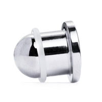 Plug / Gauge d'étirement d'oreille simple évasé en acier argenté