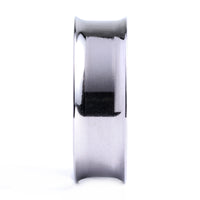 Silver Stainless Steel Double Flared Ear Tunnel / Plug / Gauge