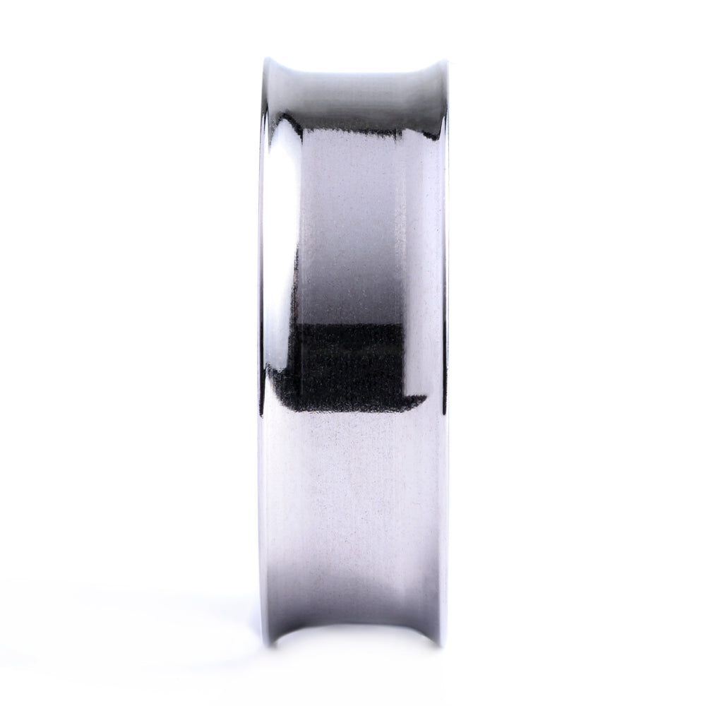 Silber Doppelt Ausgestellter Edelstahl Tunnel / Plug / Gauge