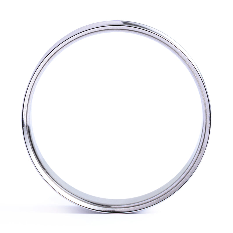 Silver Stainless Steel Double Flared Ear Tunnel / Plug / Gauge