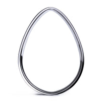 Silver Teardrop Tunnel d’oreille en acier inoxydable / Plug / calibre