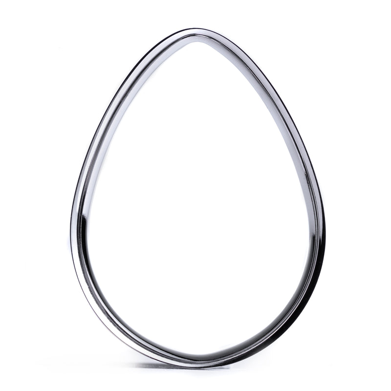 Silver Teardrop Tunnel d’oreille en acier inoxydable / Plug / calibre