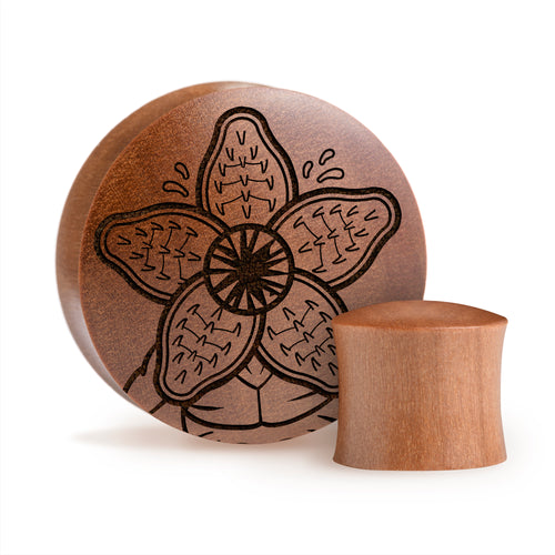 Stranger Things - Demogorgon Plug / Gauge - Saba-Holz | Konvexer Double Flare