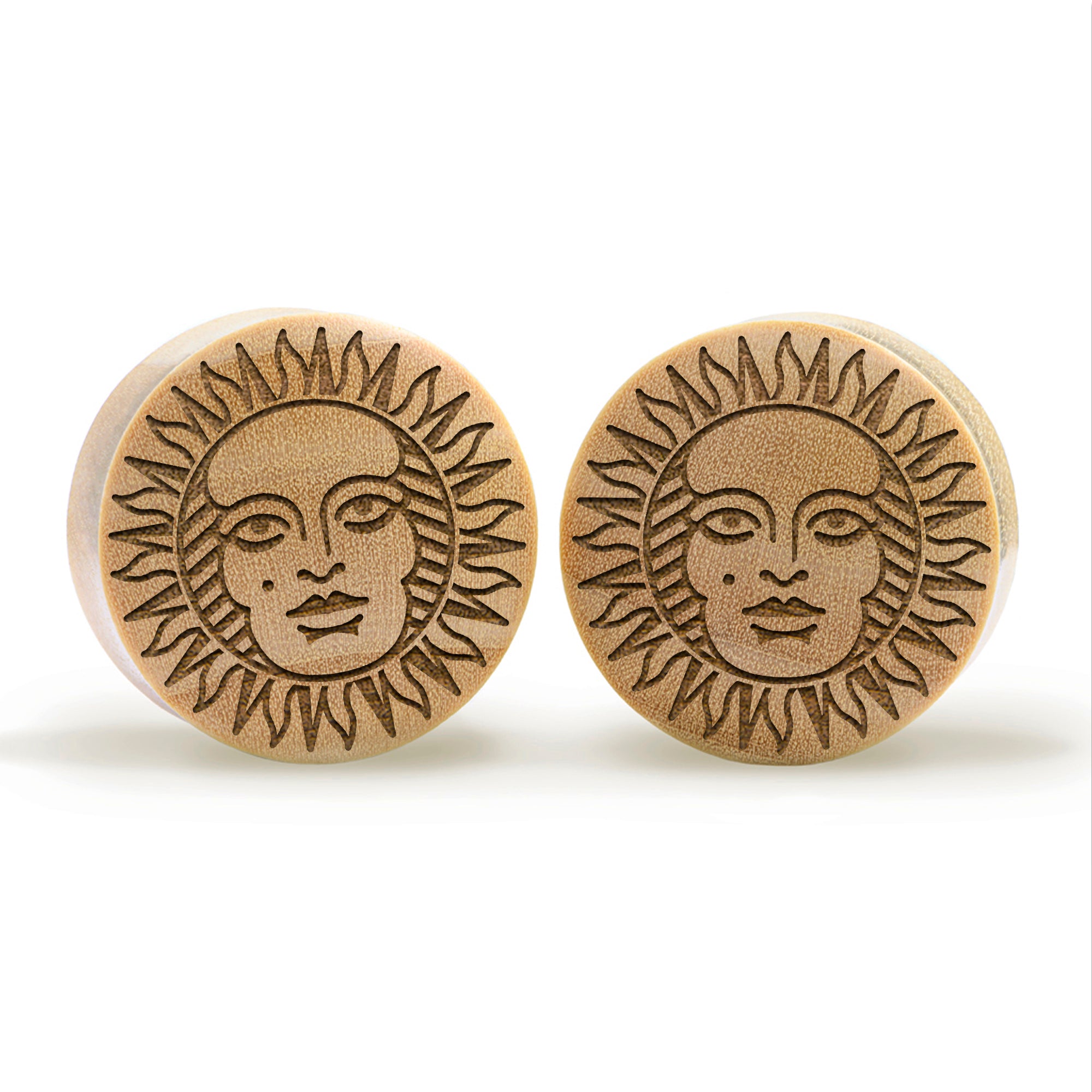 Tarot Sun Plug / gauge - Krokodilholz | Konvexe Doppelaufgeweitet