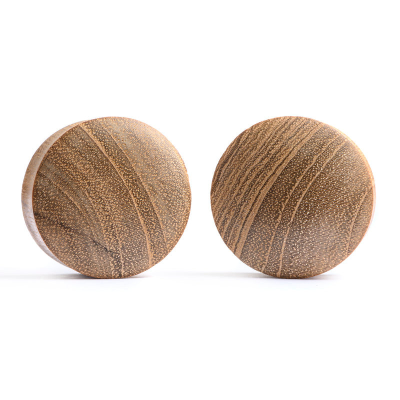 Plug / Gauge convexe en bois de teck