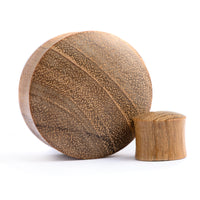 Plug / Gauge convexe en bois de teck