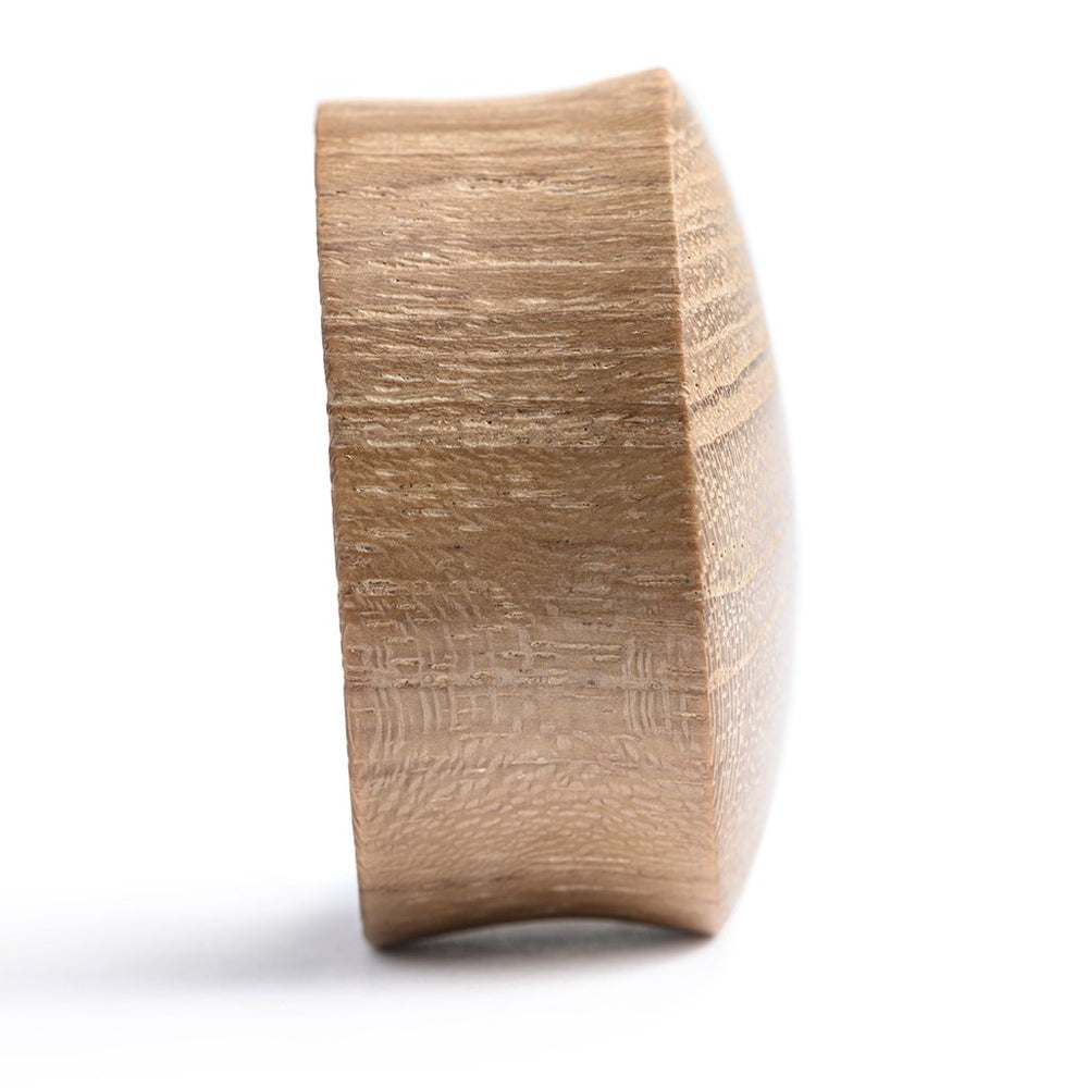 Night Walker Moon Plug / Gauge - Teak Wood | Convex Double Flare - Lasered To Order In House At Custom Plugs HQ
