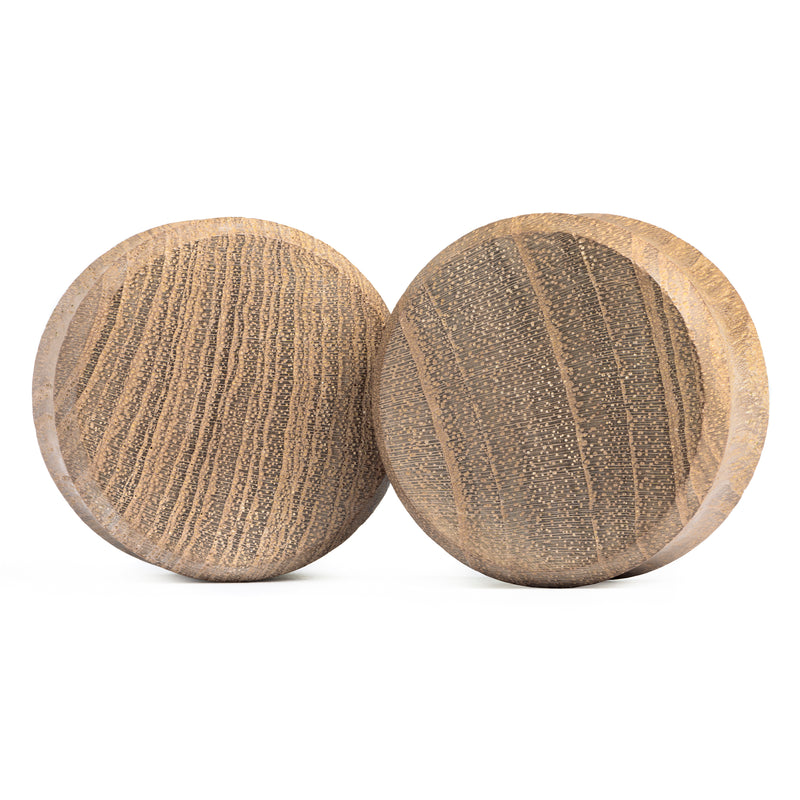 Plug / Gauge d'oreille en bois de teck face plate