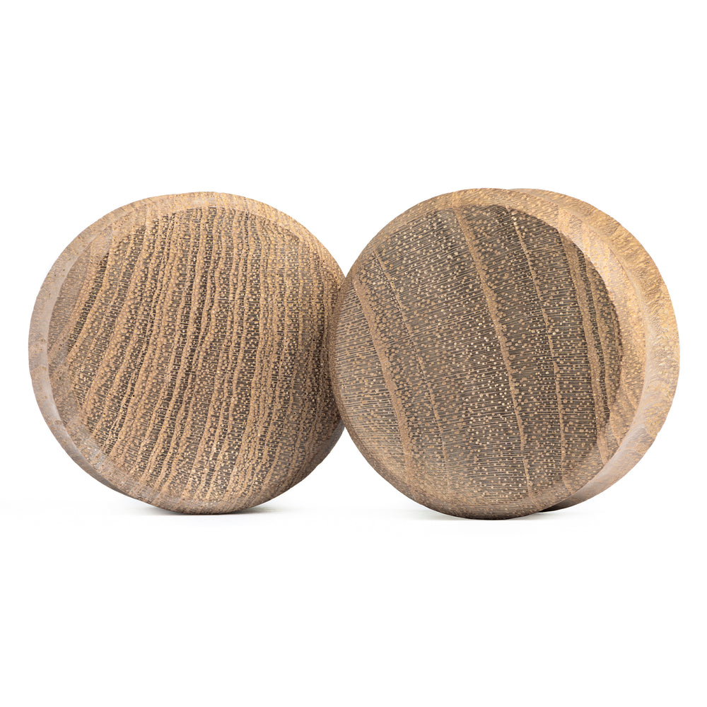 Teak flachgesichtiger Holz Ohr Plug / Gauge