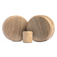 Plug / Gauge d'oreille en bois de teck face plate