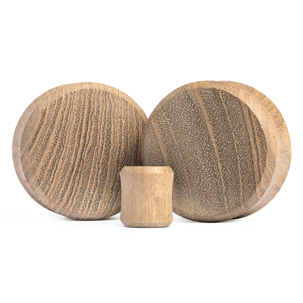 Teak flachgesichtiger Holz Ohr Plug / Gauge
