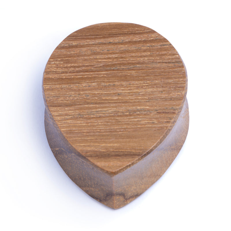 Plug / Gauge d'oreille en bois de teck goutte