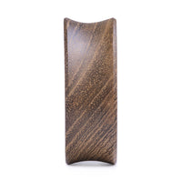 Plug / Gauge Ciseaux - Goutte en bois de teck | Face plate double évasé