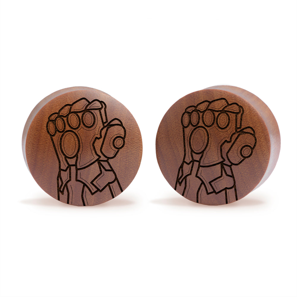 Infinity Gauntlet Plug / Gauge - Saba Wood | Konvexe Doppelaufgeweitet