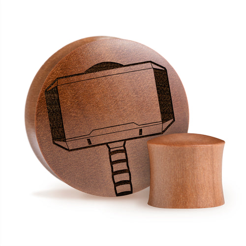 Thor Plug / Gauge - Saba Wood | Konvexe Doppelaufgeweitet