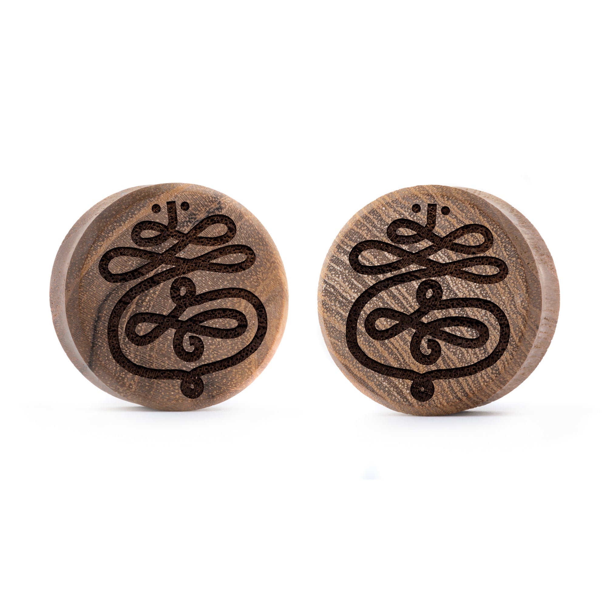 EBONY HEART SHAPED ENGRAVED