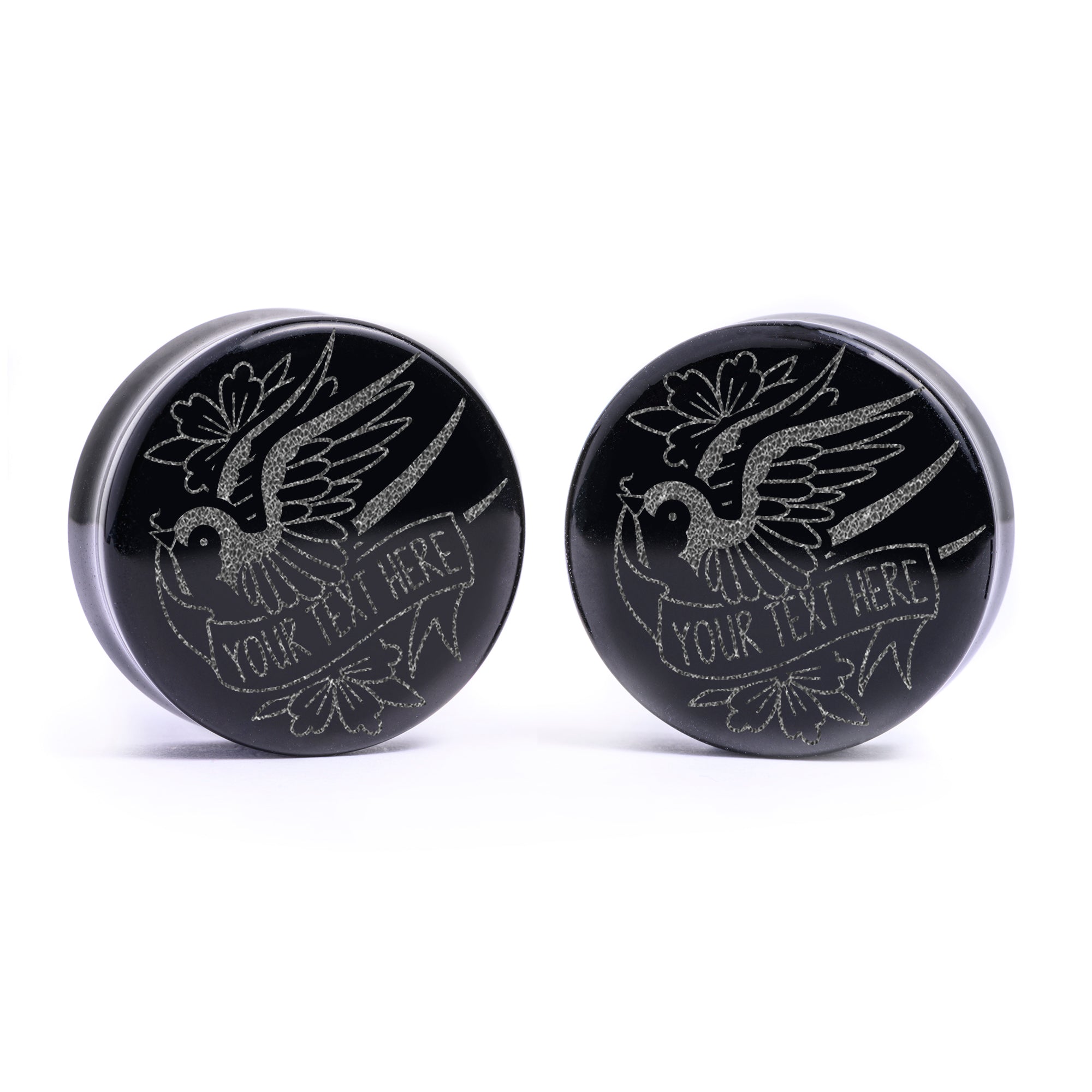Alternative Black Net Jasper Stone Plug / Gauge
