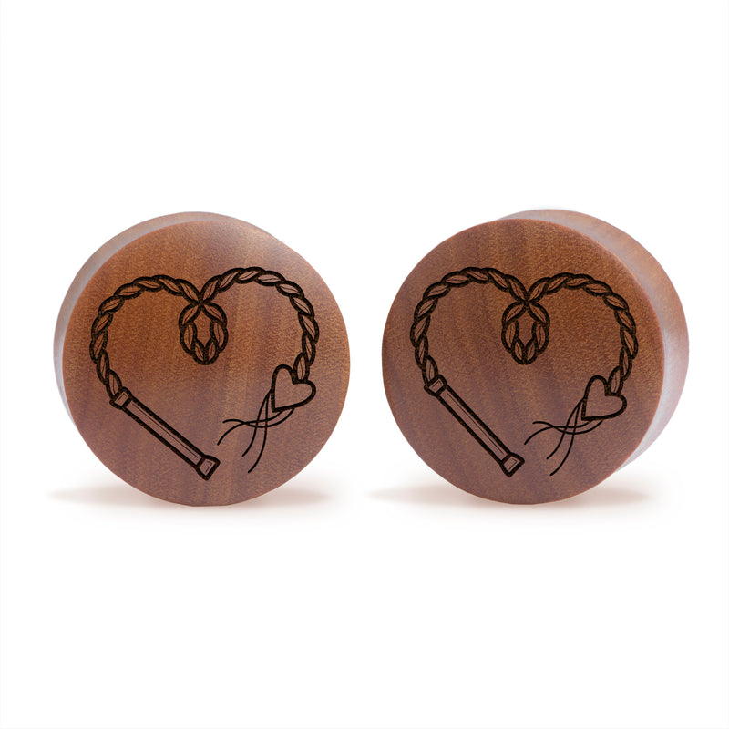 Plug / Gauge Fouet - Bois de Saba | Convexe double évasé