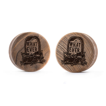 Starburst Mandala Ornamental Tattoo Plug / Gauge - Teak Wood | Convex Double Flare
