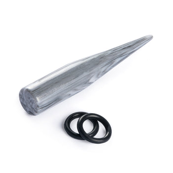 Single White Marble Taper For Stretching in Sizes 1.6mm to 10mm