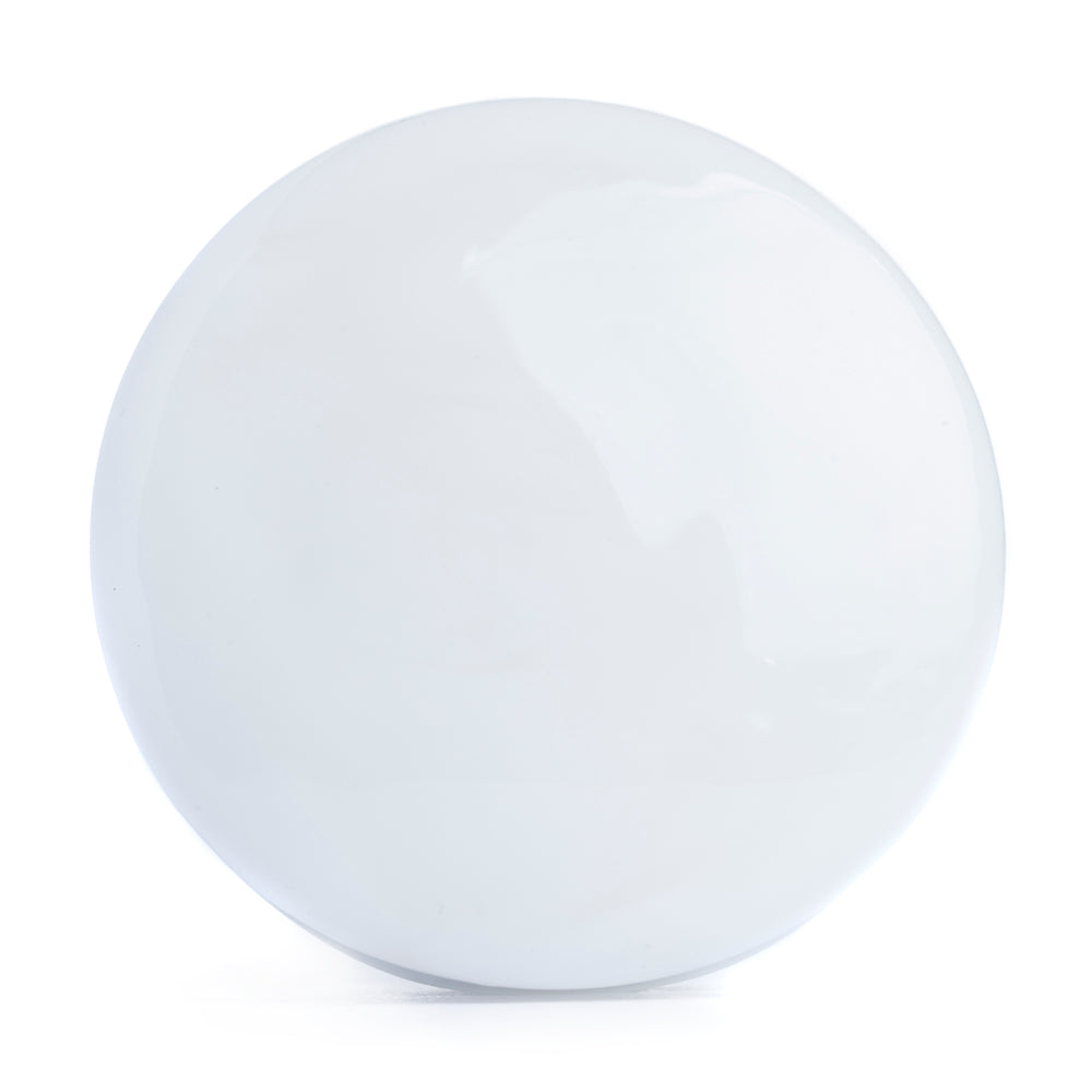 White Single Flare Glass Plug / Gauge - Single Flare Plugs / Gauges in 1.6mm (14g), 10mm (00g), 30mm (1.18")