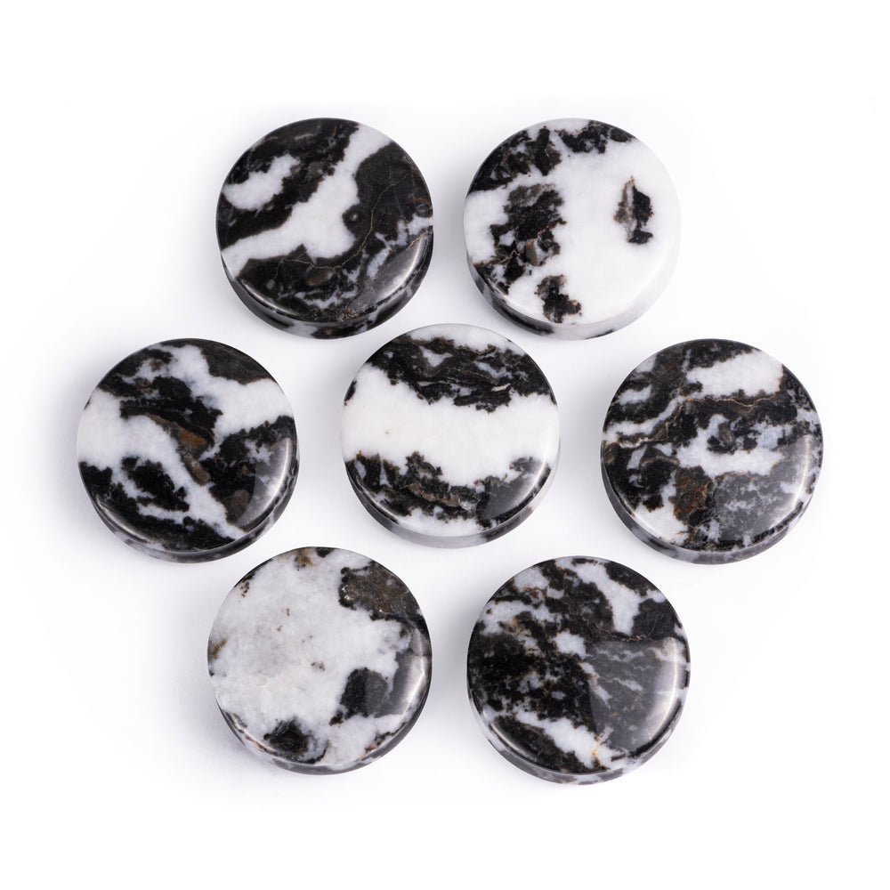 Natural Wave Jasper Stone Saddle Plug - Jewelry